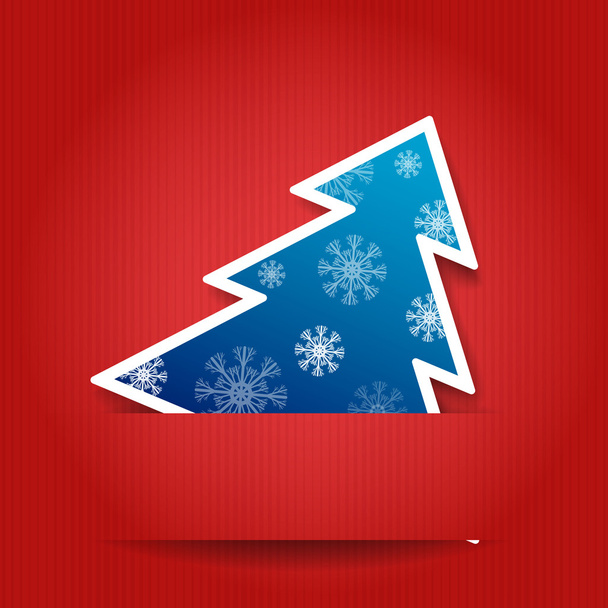 Christmas tree postcard - Vector, Image