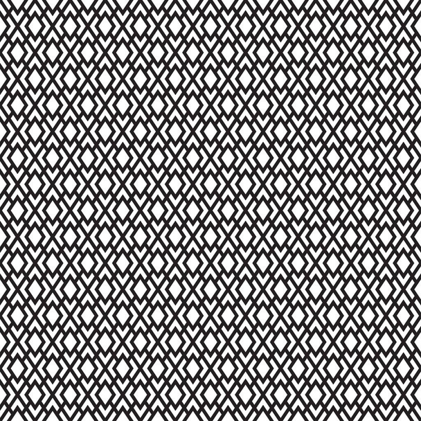 Naadloze Black and White Art Deco Lattice Vector Pattern - Vector, afbeelding
