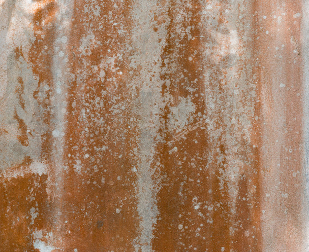 paslı oluklu demir sac doku eski çatı - Fotoğraf, Görsel