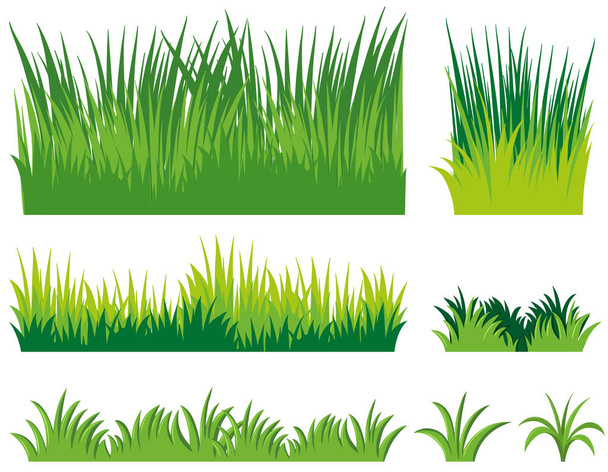 Different doodles of grass - Vector, Image