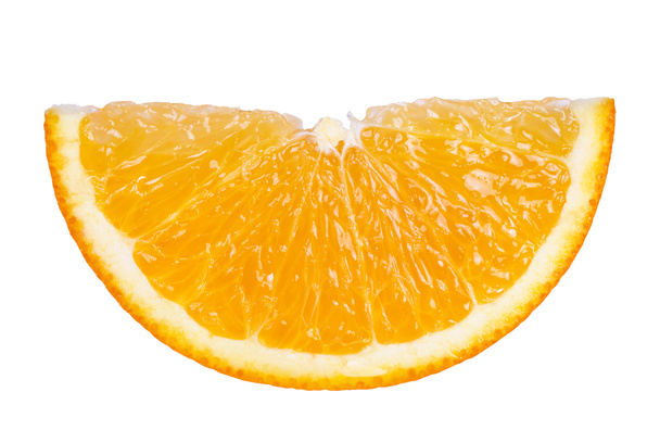 segment of fresh orange isolated on white background - Photo, Image