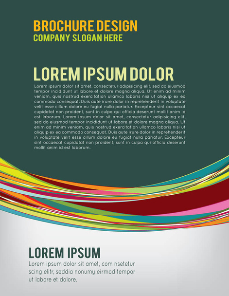 Colorful brochure template - Vector, Imagen