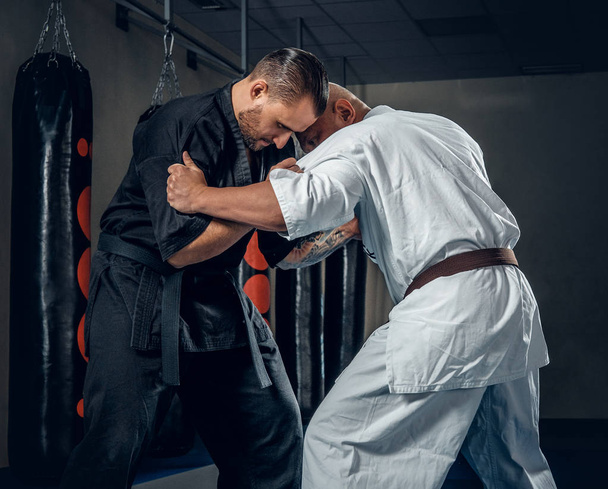 Dos luchadores de judo
  - Foto, imagen