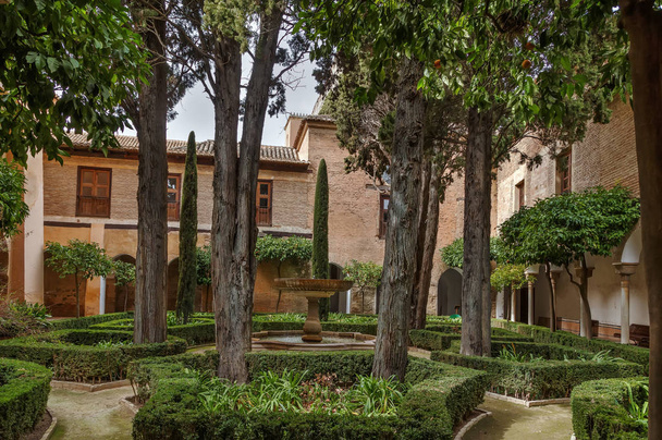 Puutarha Alhambran palatsissa, Granada
 - Valokuva, kuva
