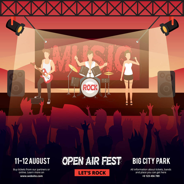 Open Air Festival Banner - Vector, afbeelding