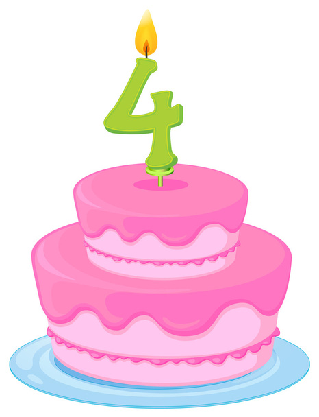 Un pastel de cumpleaños - Vector, Imagen