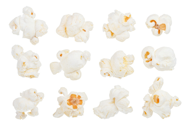 Set popcorn isolato su sfondo bianco
 - Foto, immagini