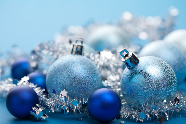 Blaue Weihnachtsdekoration - Foto, Bild