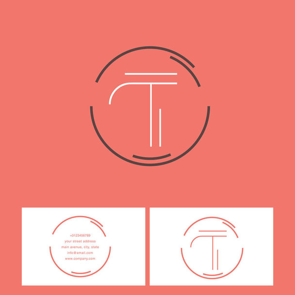 Plantilla de logotipo T letra
 - Vector, imagen