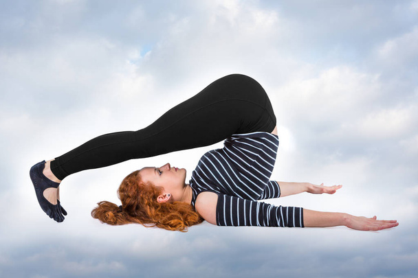 woman in yoga asana practice - Фото, изображение