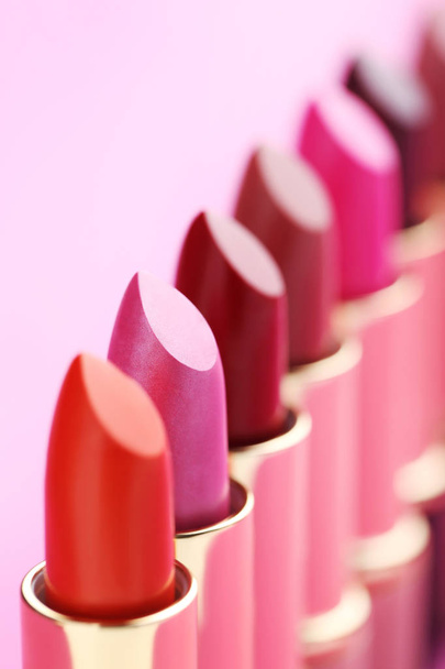 row of colorful opened lipsticks - Fotó, kép