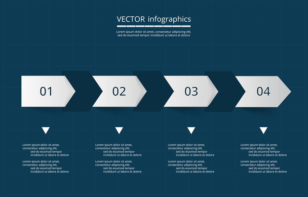 Vector lines arrows infographic. - Vector, Image