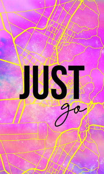 Just go. Inspirational quote  - Foto, afbeelding