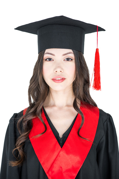 Młoda kobieta w graduacyjnej  - Zdjęcie, obraz