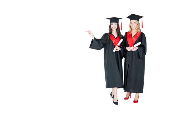Happy students with diplomas  - Photo, Image