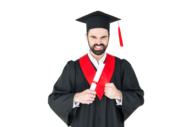 Student holding diploma  - 写真・画像
