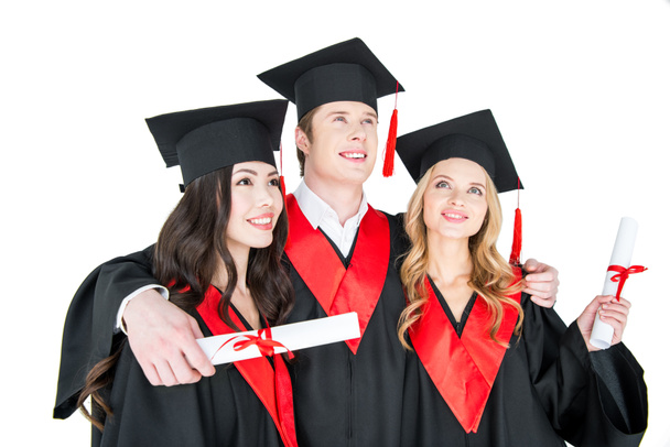 Estudantes felizes com diplomas
  - Foto, Imagem