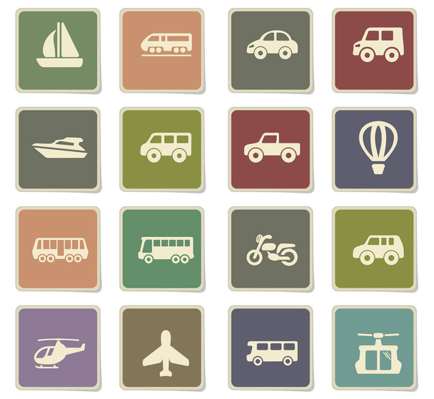 Conjunto de icono de transporte
 - Vector, imagen