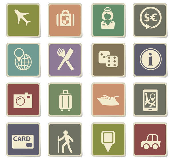 travel icon set - Vecteur, image