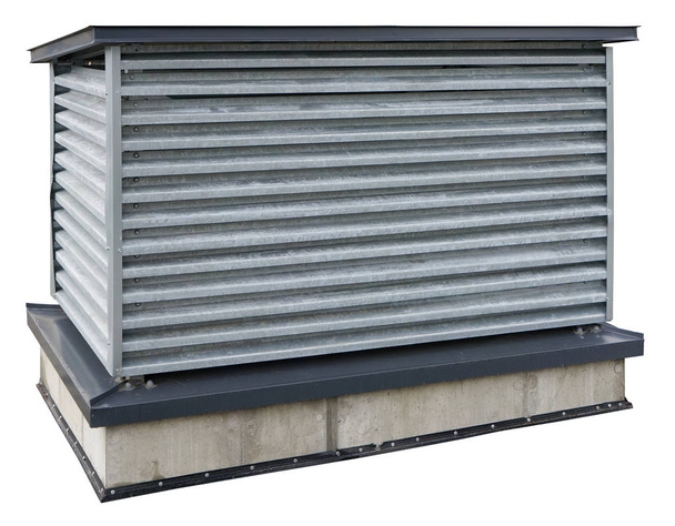 Ohradová paleta s průmyslové klimatizace na střechu z - Fotografie, Obrázek