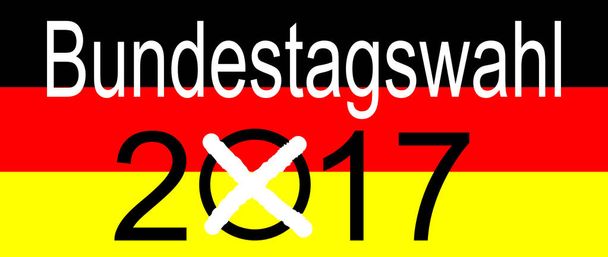 Elections in Germany 2017  Bundestagswahl - illustration - Φωτογραφία, εικόνα