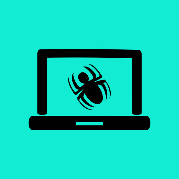 Laptop está infectado por malware
 - Vetor, Imagem