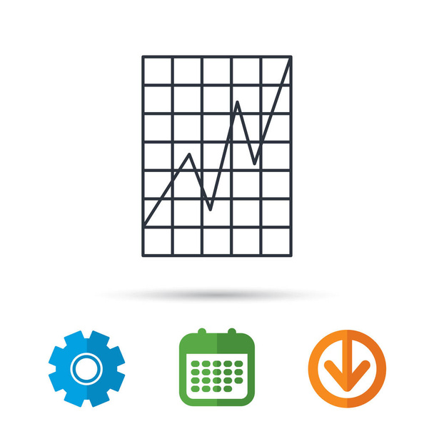 Chart icon. Graph diagram sign. - Vector, afbeelding