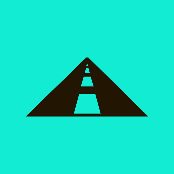 road flat icon - Vector, Image