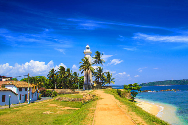 有名な灯台ゴール ・ フォート (スリランカ) の晴れた日の美しい景色 - 写真・画像