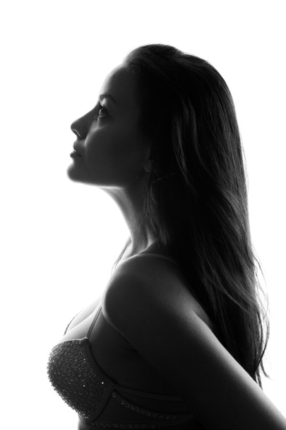 Silhouet van de vrouw - Foto, afbeelding