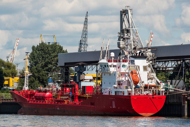 Fire-Fighting Boat at Oil Terminal - Photo, Image