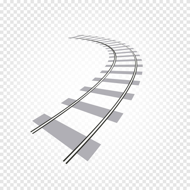 Ізольована абстрактна сіра залізнична дорога на картатому фоні, сходи Векторні ілюстрації
 - Вектор, зображення