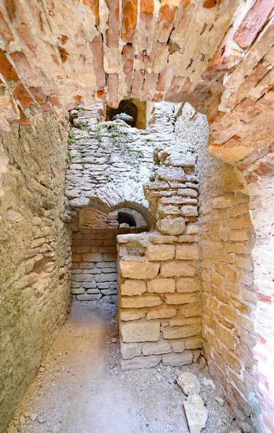 Inside of an ancient fortess used by soldiers during the First W - Photo, Image