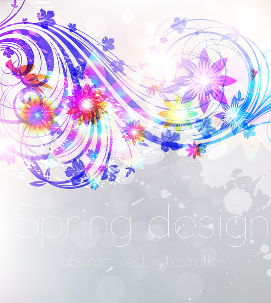 Floral Background design with flower ornament. Vector - Vecteur, image