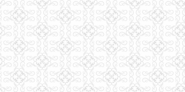 Seamless background pattern, wallpaper in vintage style for your design, grey color - Vector, Image