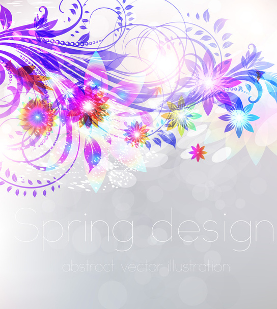 Diseño de fondo floral con adorno de flores. Vector
 - Vector, Imagen