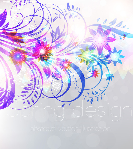 Floral Background design with flower ornament. Vector - Vettoriali, immagini