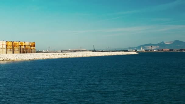 Zpomalené video námořního přístavu Piombina, Toskánsko, Itálie, HD - Záběry, video