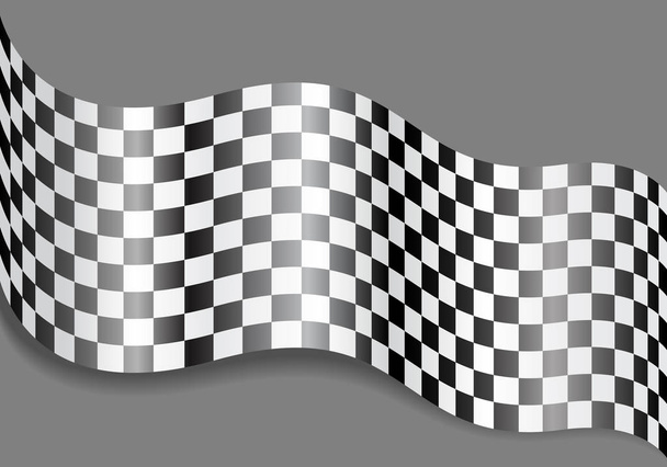 Vlna vlajce na šedém designu pro závod pozadí vektor. - Vektor, obrázek