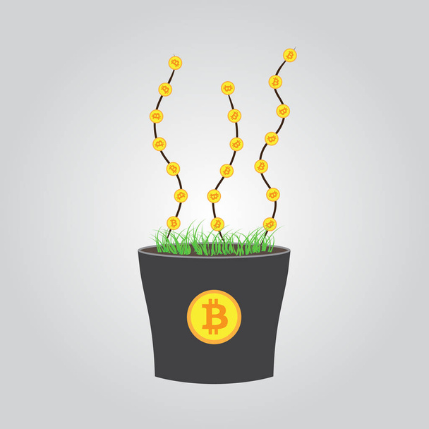 Bitcoin інвестицій, збільшити
. - Вектор, зображення