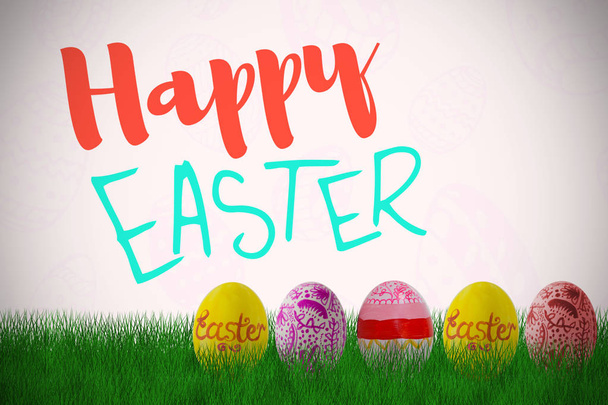Multi colored Easter eggs - Zdjęcie, obraz