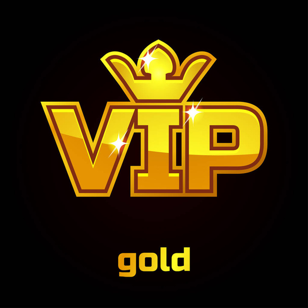 Altın VIP vektör simgesi, set 1 - Vektör, Görsel