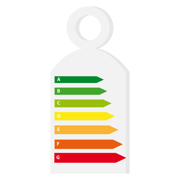 Etiquettes énergétiques sur fond blanc
 - Vecteur, image
