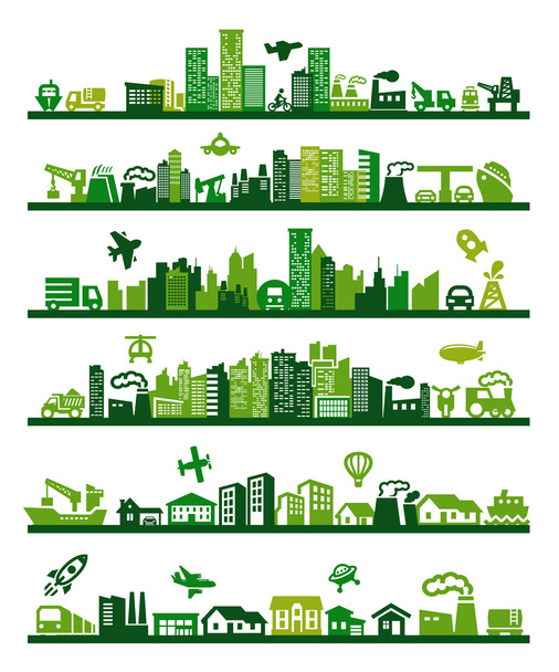 Grüne Stadt - Vektor, Bild