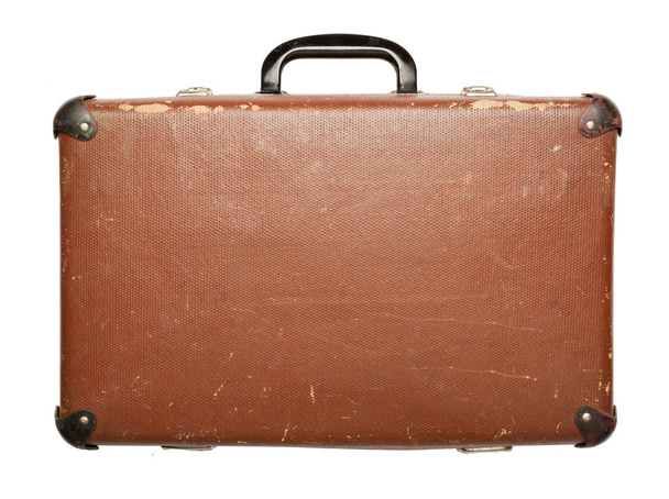 Vintage brown suitcase - Фото, изображение