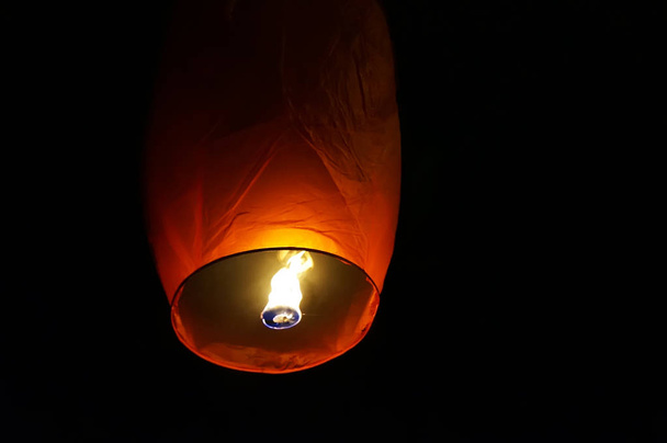 The Chinese lantern flies up highly - Photo, Image