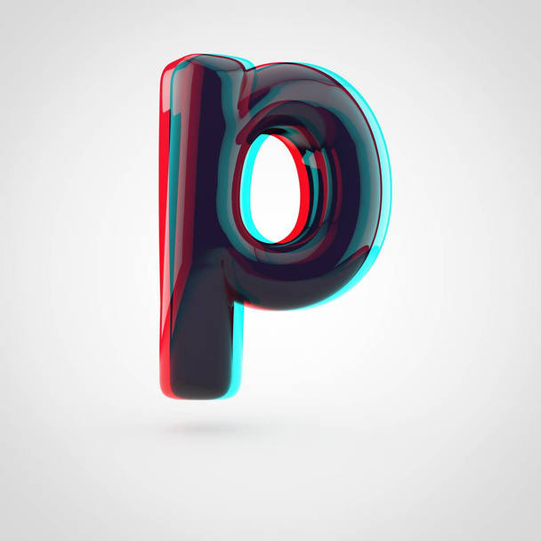 izometrikus fekete betű P - Fotó, kép
