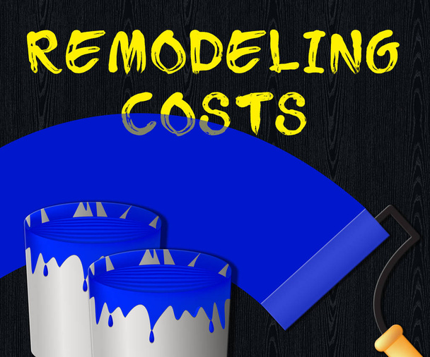 Remodeling Costs Displays House Remodeler 3d Illustration - Photo, Image