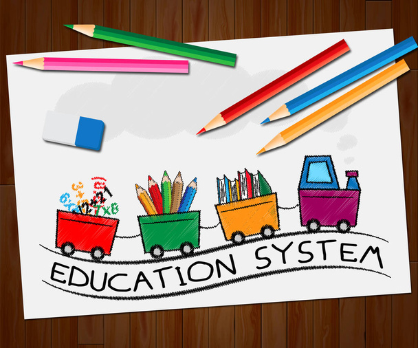 Système d'éducation Signification Organisation scolaire Illustration 3d
 - Photo, image