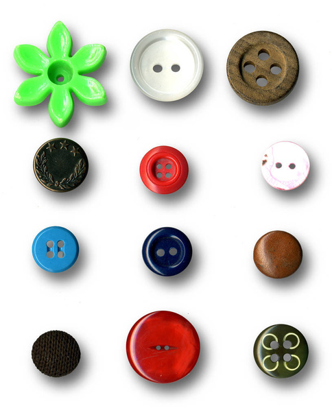 boutons sur fond blanc - Photo, image